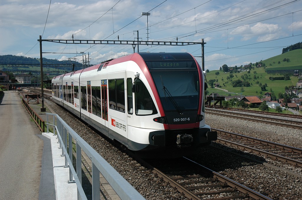 1701-0006-200709.jpg - SBB-CFF RABe 520.007-6 «Boniswil» / Immensee 20.7.2009