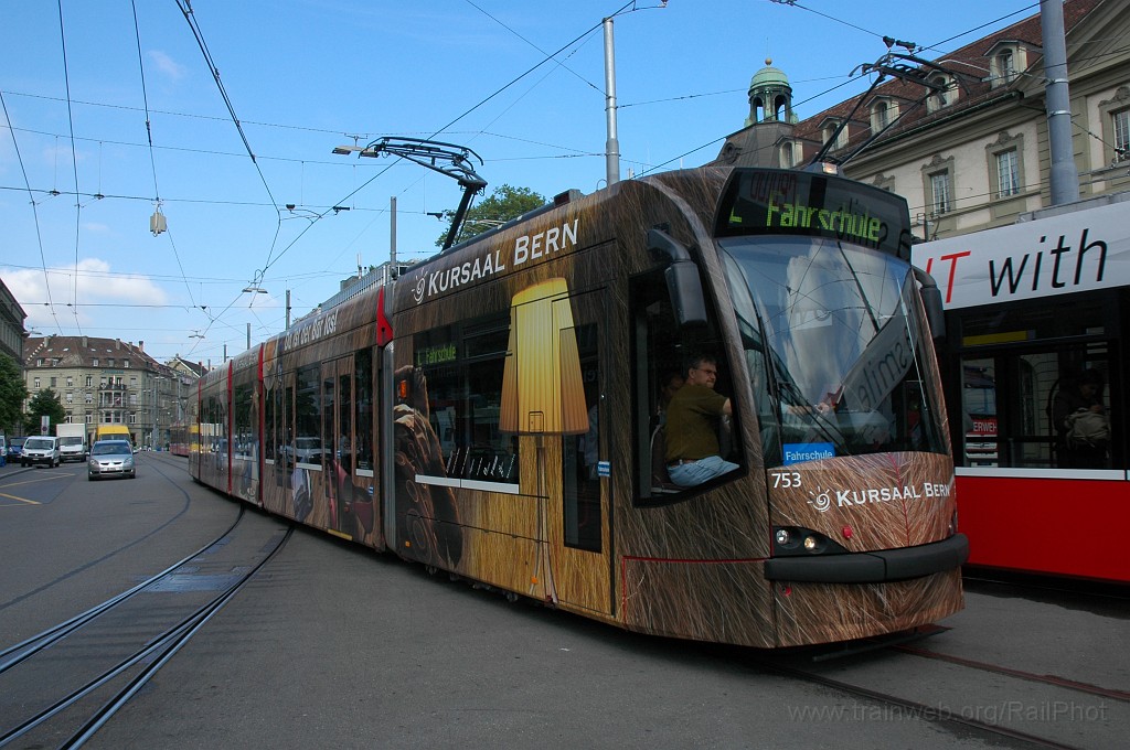 1899-0018-220610.jpg - BernMobil Be 6/8 753 «Kursaal» / Bahnhofplatz (Bern) 22.6.2010