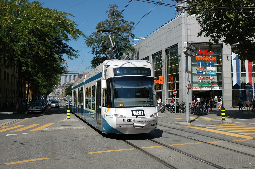 2168-0032-170811.jpg - VBZ Be 5/6 3014 «Tram Zürich West» / Limmatplatz 17.8.2011