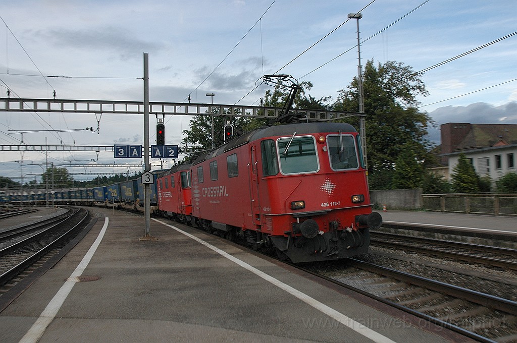 2188-0014-070911.jpg - Crossrail Re 436.112-7 + Re 436.111-9 «Sara» / Langenthal 7.9.2011