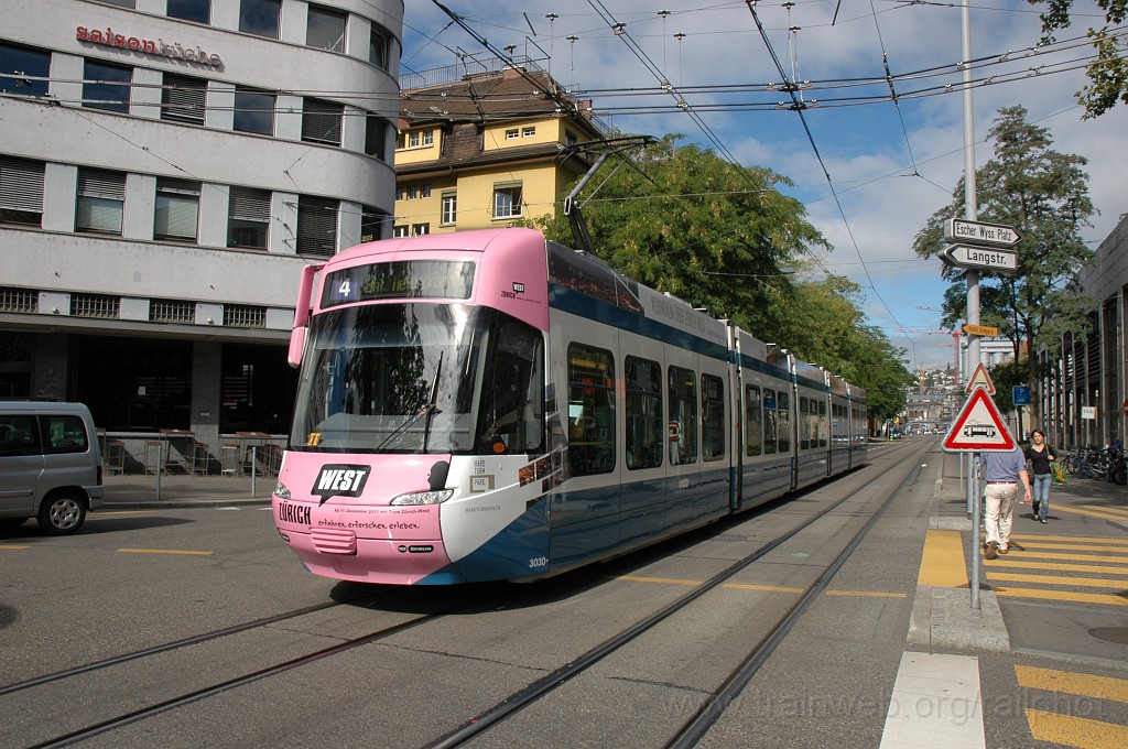 2189-0037-090911.jpg - VBZ Be 5/6 3030 «Tram Zürich West» / Limmatplatz 9.9.2011