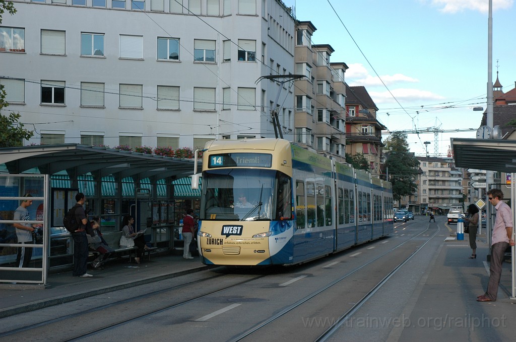 2190-0001-090911.jpg - VBZ Be 5/6 3057 «Tram Zürich West» / Goldbrunnenplatz 9.9.2011