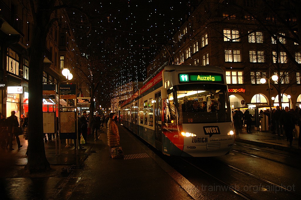 2285-0035-211211.jpg - VBZ Be 5/6 3086 «Tram Zürich West» / Rennweg Augustinergasse 21.12.2011