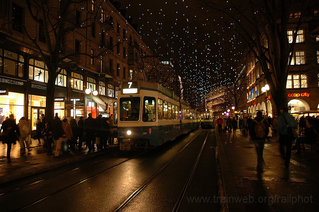 2286-0032-211211.jpg - VBZ Be 4/6' 2038 «Witikon» / Rennweg Augustinergasse 21.12.2011