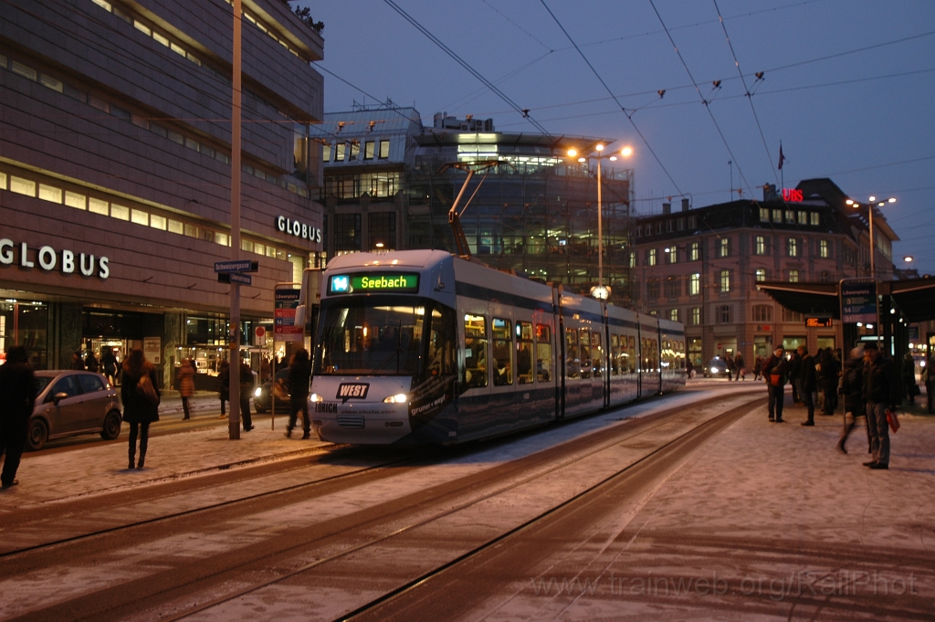 2304-0006-020212.jpg - VBZ Be 5/6 3088 «Tram Zürich West»  / Löwenplatz 2.2.2012