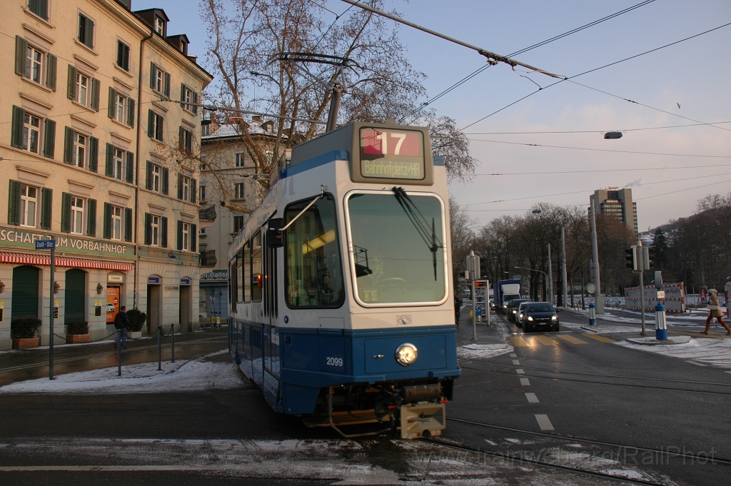2305-0023-030212.jpg - VBZ Be 4/8 2099 / Sihlquai 3.2.2012