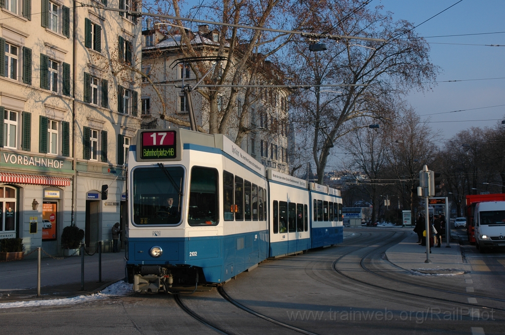 2306-0010-060212.jpg - VBZ Be 4/8 2102 / Sihlquai 6.2.2012