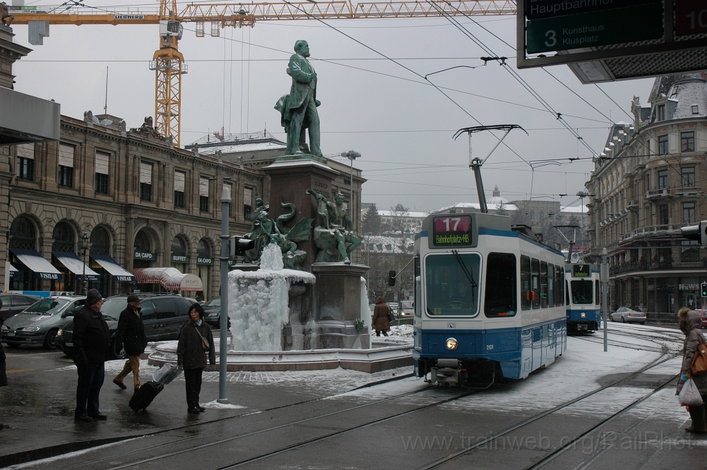 2310-0035-100212.jpg - VBZ Be 4/8 2101 / Bahnhofplatz 10.2.2012