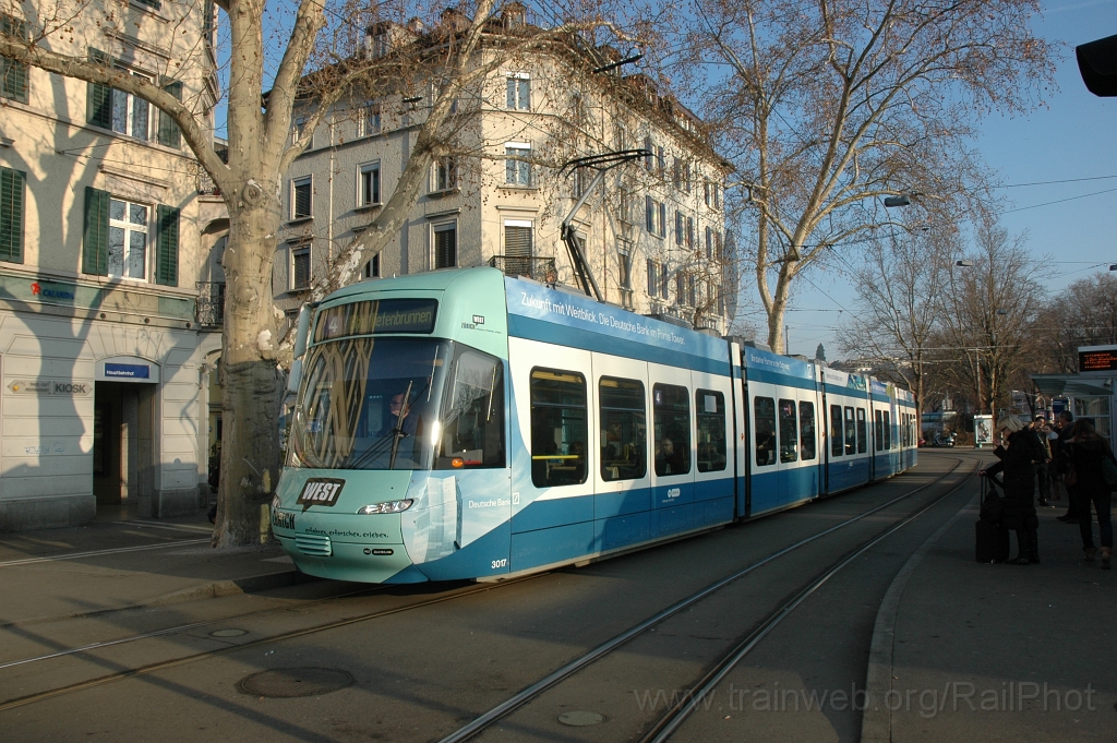 2323-0010-270212.jpg - VBZ Be 5/6 3017 «Tram Zürich West» / Sihlquai 27.2.2012