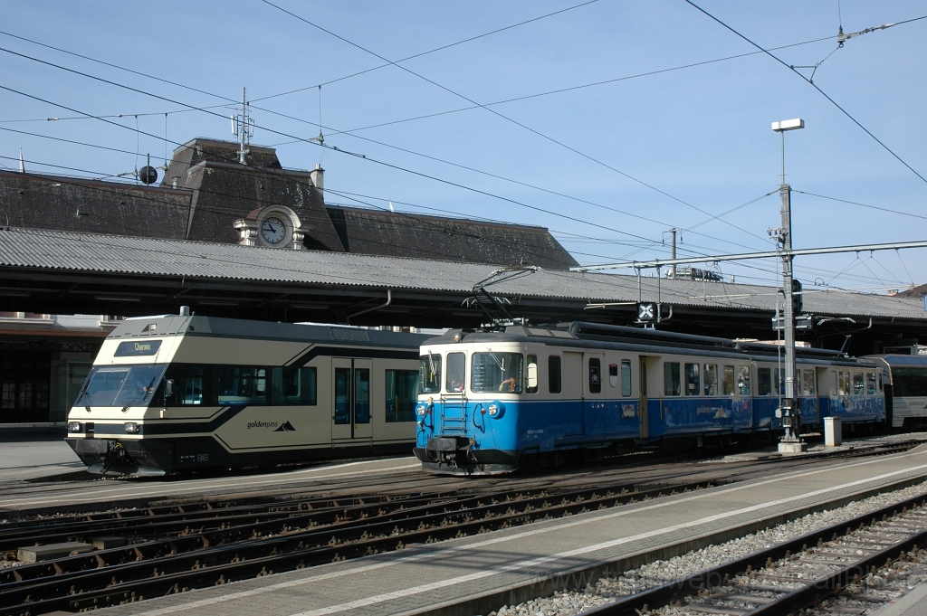 2330-0004-070312.jpg - MOB Be 2/6 7004 «Montreux» + ABDe 8/8 4004 «Fribourg» / Montreux 7.3.2012