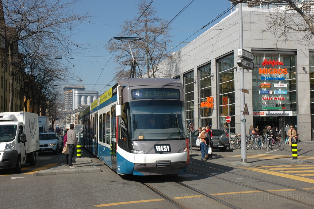 2335-0043-150312.jpg - VBZ Be 5/6 3035 «Tram Zürich West» / Limmatplatz 15.3.2012