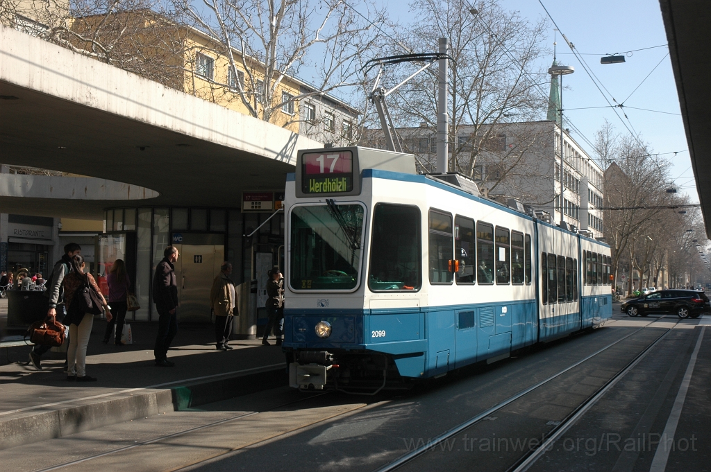 2336-0016-150312.jpg - VBZ Be 4/8 2099 / Limmatplatz 15.3.2012