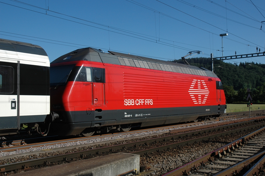 2463-0018-230612.jpg - SBB-CFF Re 460.027-6 «Joggeli» / Hüntwangen-Wil 23.6.2012