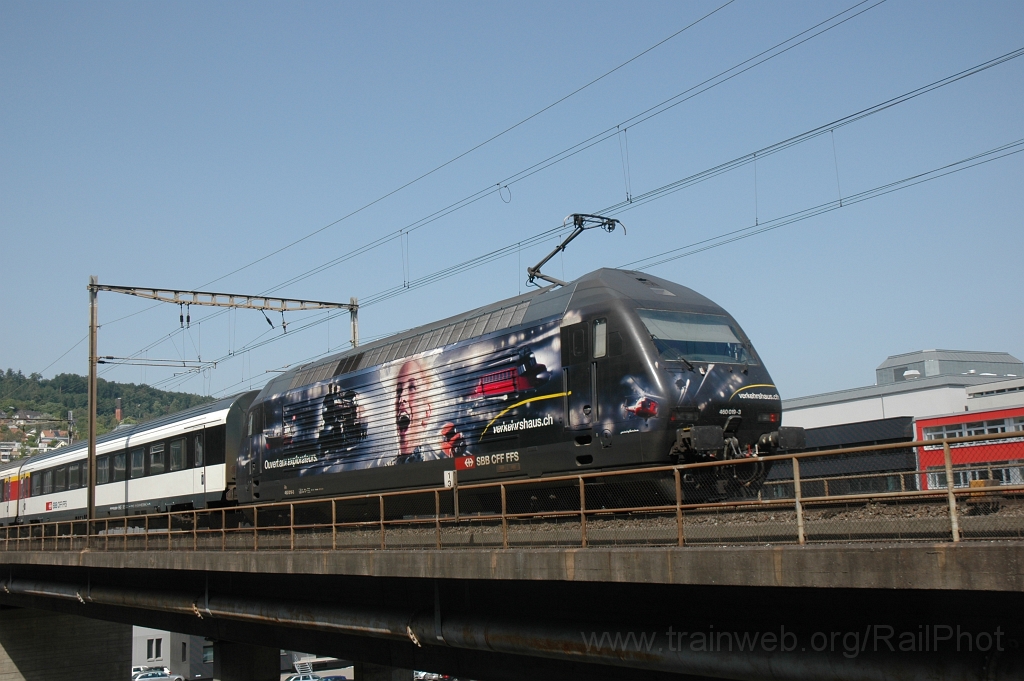 2467-0046-290612.jpg - SBB-CFF Re 460.019-3 «Terre Sainte» / Zürich (Käferbergbrücke) 29.6.2012