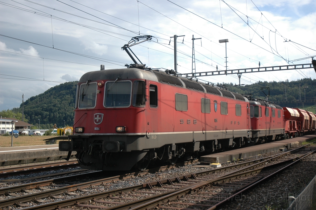 2503-0013-190712.jpg - SBB-CFF Re 6/6 11654 «Villeneuve» + Re 4/4'' 11180 / Hüntwangen-Wil 19.7.2012