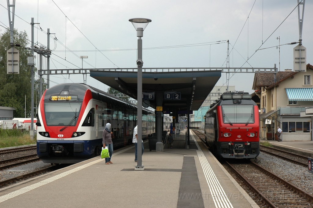 2509-0045-250712.jpg - SBB-CFF XTmass 99 85 9 160 001-5 «MerMec» + RABe 511.010 / Hinwil 25.7.2012