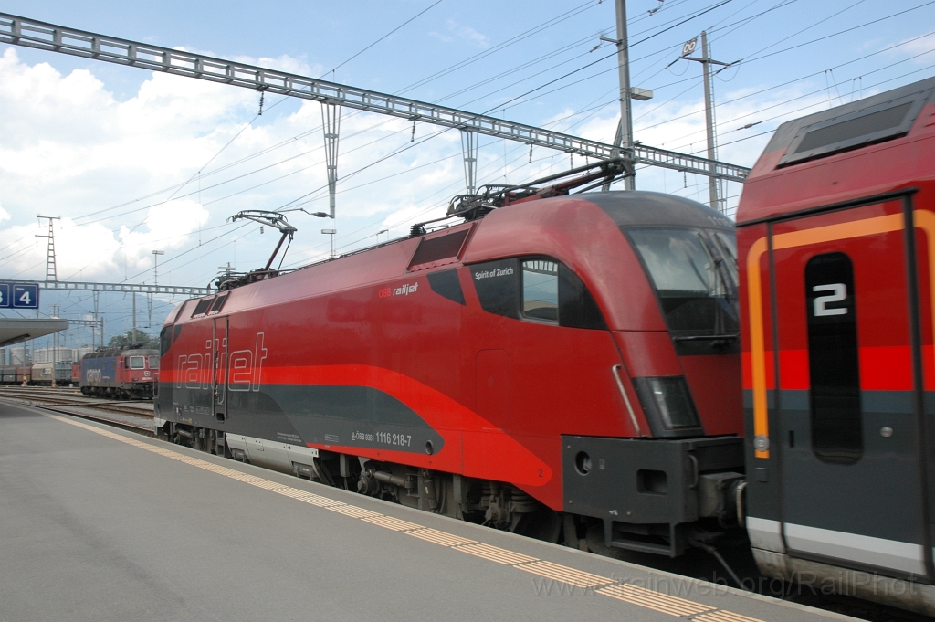 2542-0044-040812.jpg - ÖBB 1116.218-7 «Spirit of Zürich» / Buchs SG 4.8.2012