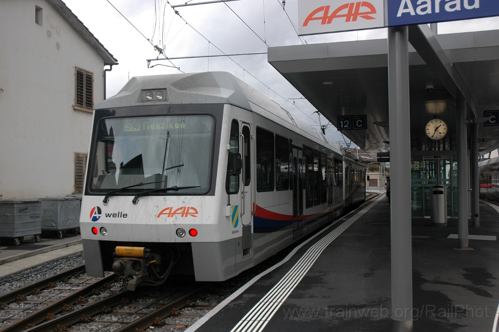 2695-0019-020213.jpg - WSB Be 4/4 23 + ABt 51 "Gränichen" / Aarau 2.2.2013