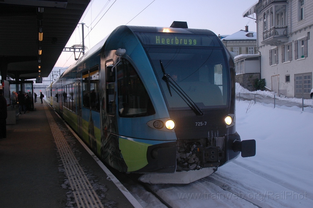 2699-0050-140213.jpg - Thurbo RABe 526.725-7 "Festspiele St.Gallen" + RABe 526.707-5 "TeleTop" / Wattwil 14.2.2013
