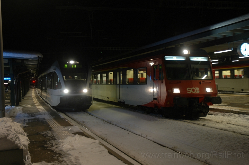 2701-0004-140213.jpg - Thurbo RABe 526.777-8 + SOB ABt 176 / Wattwil 14.2.2013