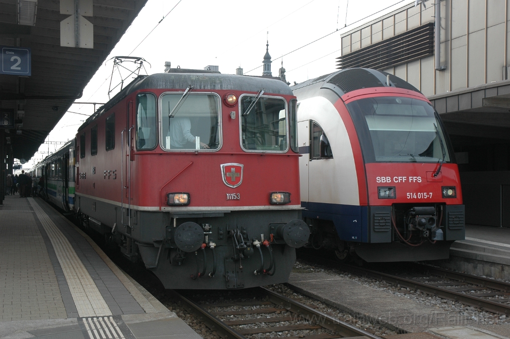 2718-0045-050313.jpg - SBB-CFF Re 4/4'' 11153 + RABe 514.015-7 / Rapperswil 5.3.2013
