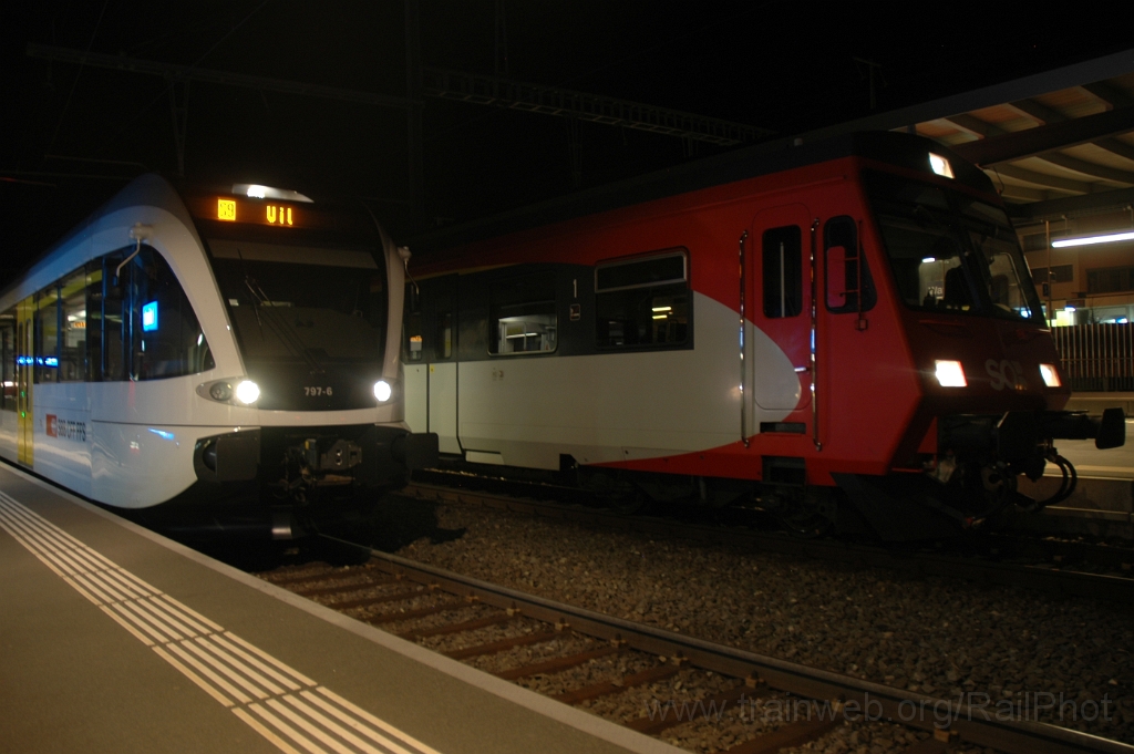 2738-0008-030413.jpg - Thurbo RABe 526.797-6 + SOB ABt 175 / Wattwil 3.4.2013