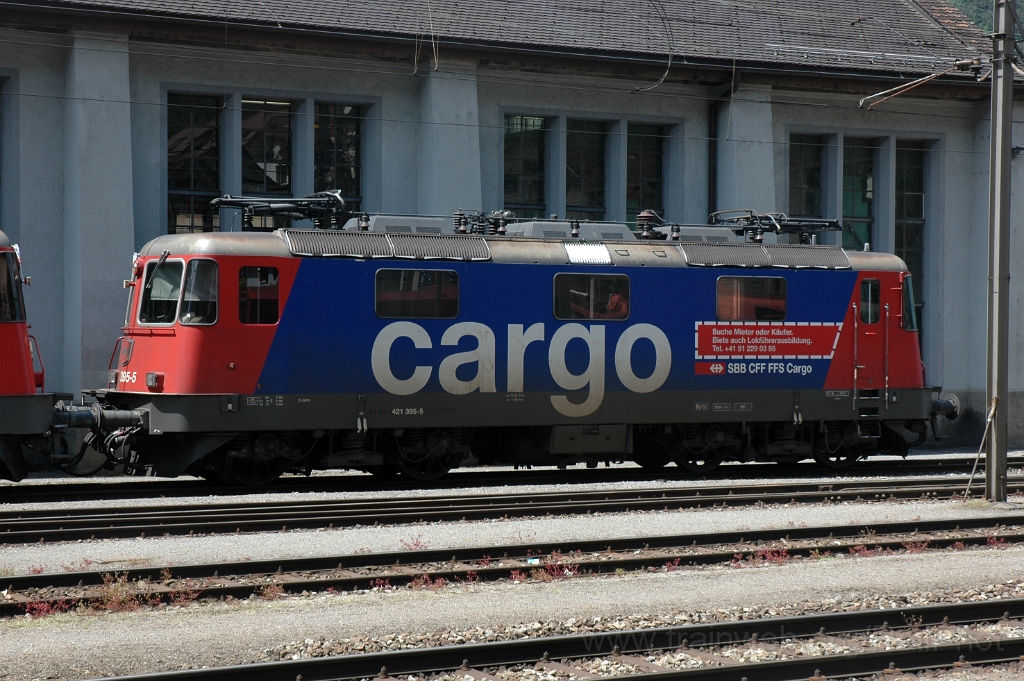 2841-0041-150613.jpg - SSBB-CFF Re 421.395-5 "Suche Mieter oder Käufer" / Erstfeld 15.6.2013