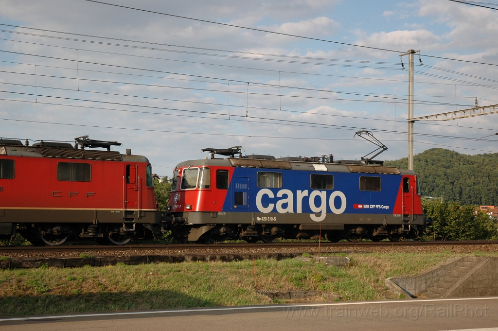 2908-0048-140813.jpg - SBB-CFF Re 420.310-5 + Re 4/4''' 11368 / Killwangen-Spreitenbach 14.8.2013
