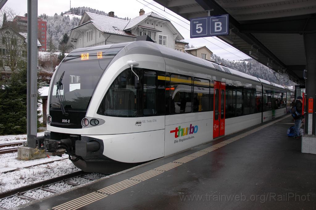 3035-0021-140214.jpg - Thurbo RABe 526.800-8 "100. Thurbo GTW" / Wattwil 14.2.2014