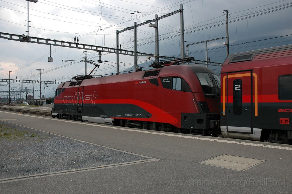 3179-0006-200614.jpg - ÖBB 1116.217 "Spirit of Switzerland" / Sargans 20.6.2014