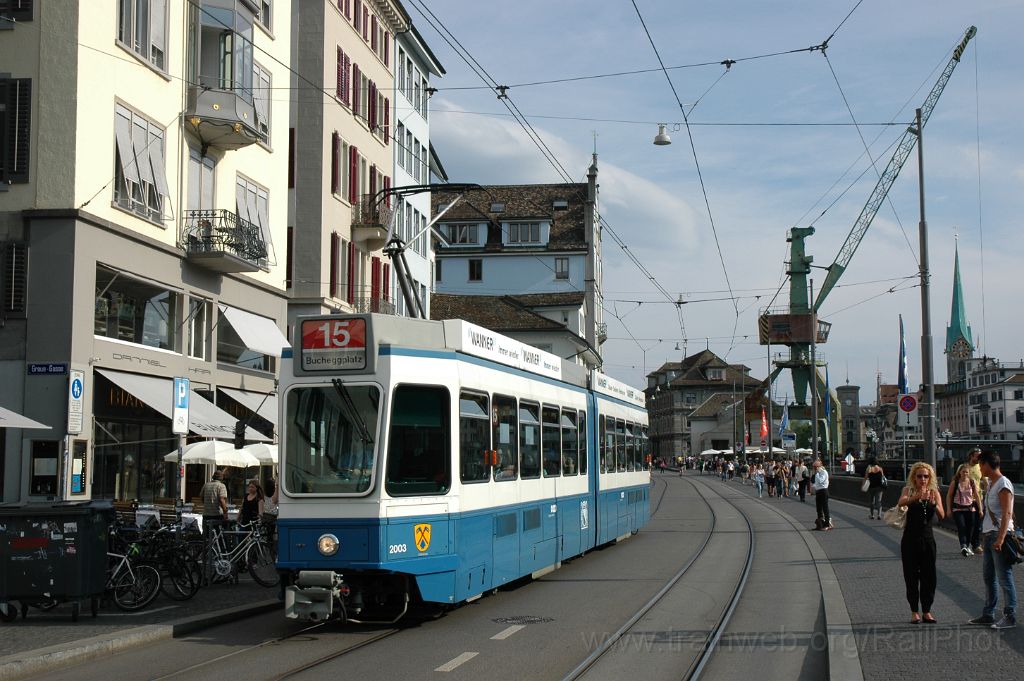 3193-0019-270614.jpg - VBZ Be 4/6' 2003 "Unterstrass" / Limmatquai 27.6.2014