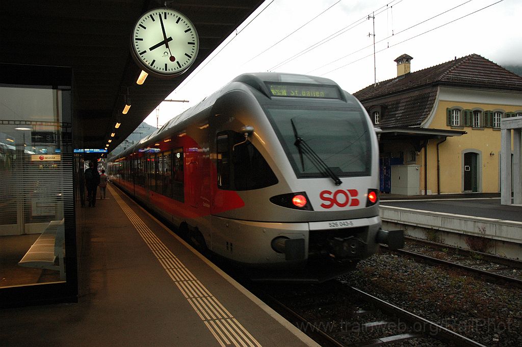 3225-0028-070814.jpg - SOB RABe 526.043-5 "Churfirsten" / Wattwil 7.8.2014