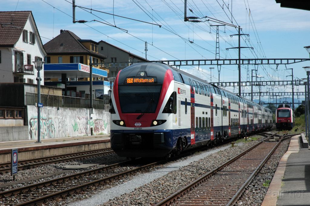 3226-0007-080814.jpg - SBB-CFF RABe 511.031 "Bezirk Affoltern" + RABe 514.014-0 / Dübendorf 8.8.2014