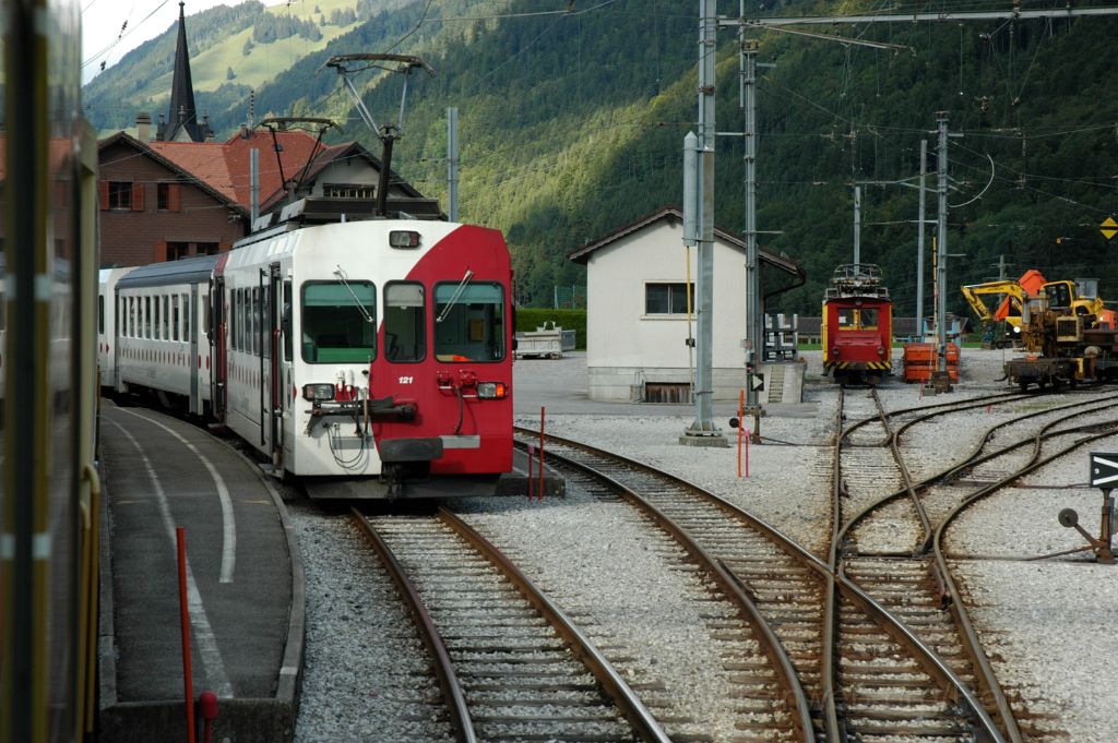 3252-0045-300814.jpg - TPF BDe 4/4 121 + Te 2/2 12 / Montbovon 30.8.2014