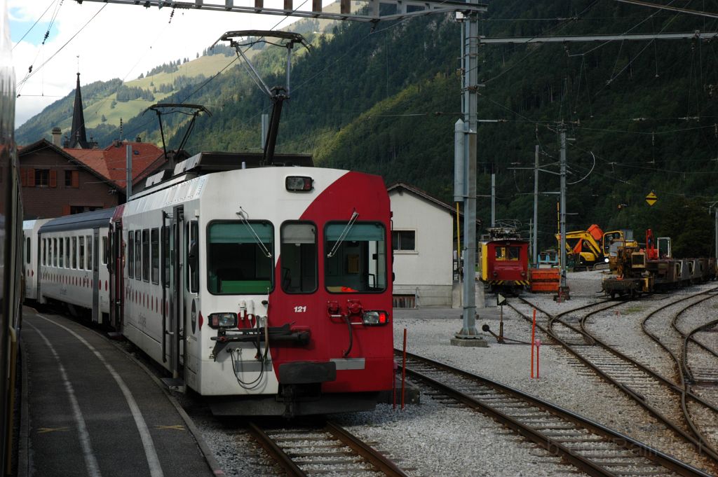 3252-0049-300814.jpg - TPF BDe 4/4 121 + Te 2/2 12 / Montbovon 30.8.2014