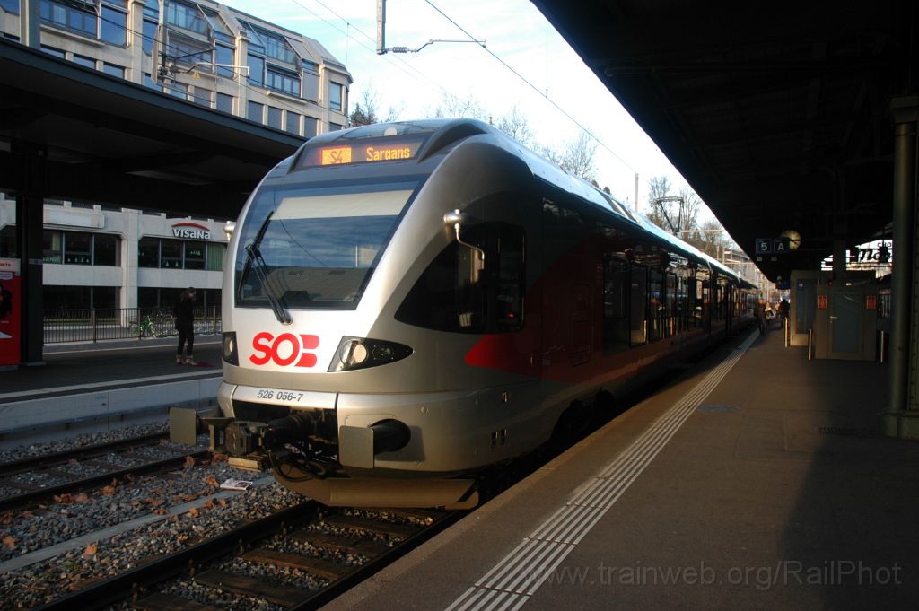 3408-0030-131214.jpg - SOB RABe 526.056-7 "Pizol" / St.Gallen HB 13.12.2014