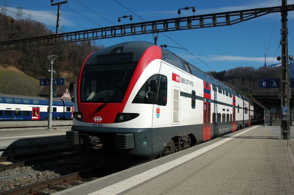 3524-0036-280315.jpg - SBB-CFF RABe 511.014 / Bt 94 85 1 511.014-6 "Wettingen" / Ziegelbrücke 28.3.2015
