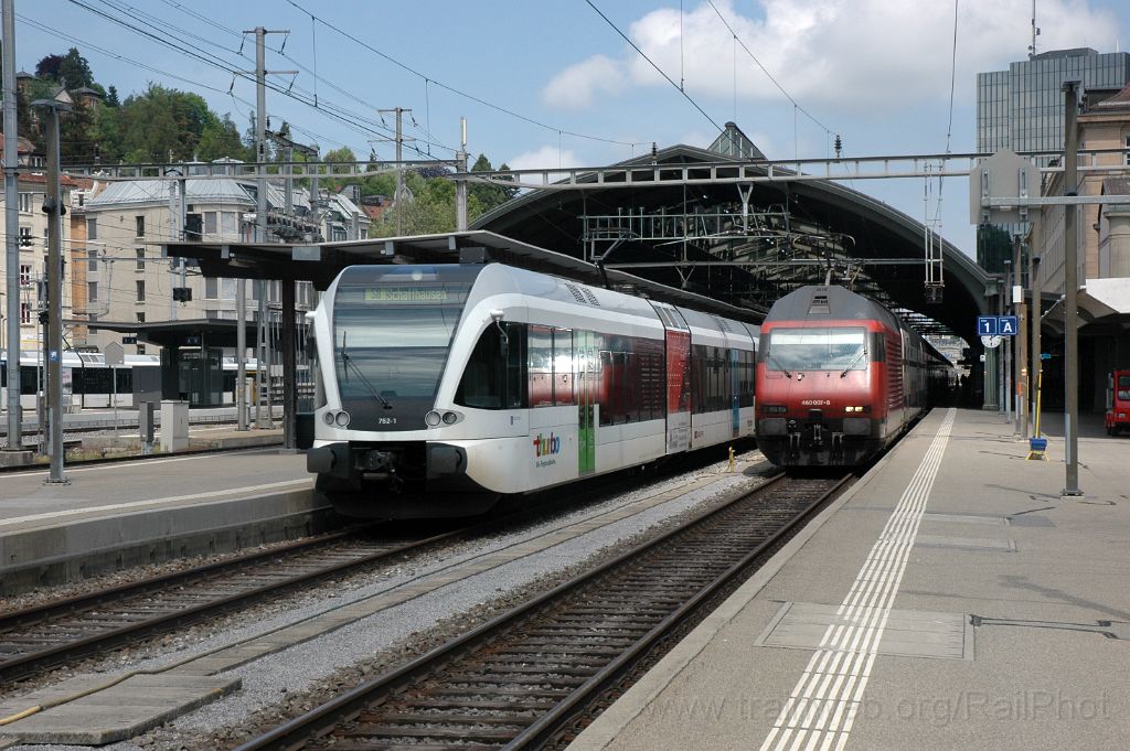 3556-0028-170515.jpg - Thurbo RABe 526.752-1 "Steckborn" + SBB-CFF Re 460.007-8 "Junior" / St.Gallen 16.5.2015