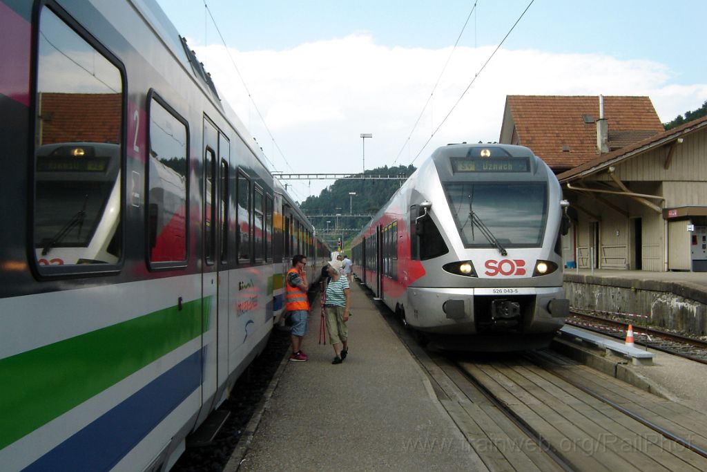 3639-0022-190715.jpg - SOB RABe 526.043-5 "Churfirsten" / Brunnadern-Neckertal 19.7.2015
