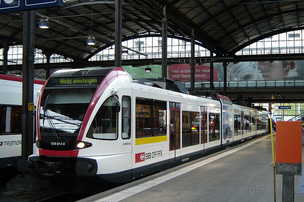 3653-0033-210815.jpg - SBB-CFF RABe 520.013 "Lenzburg" / Luzern 21.8.2015
