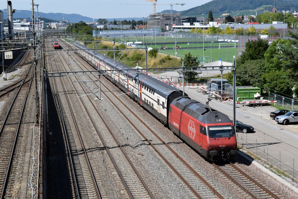 3655-0024-270815.jpg - SBB-CFF Re 460.078-9 "Monte Generoso" + Re 450.036-9 "Dietlikon" / Zürich-Mülligen 27.8.2015