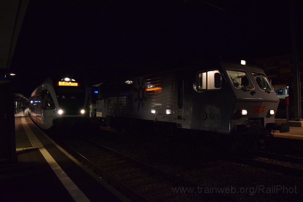 3682-0012-280915.jpg - SOB Re 446.017-6 "Ein Hauch Sehnsucht" + Thurbo RABe 526.800-8 "100. Thurbo GTW" / Wattwil 28.9.2015