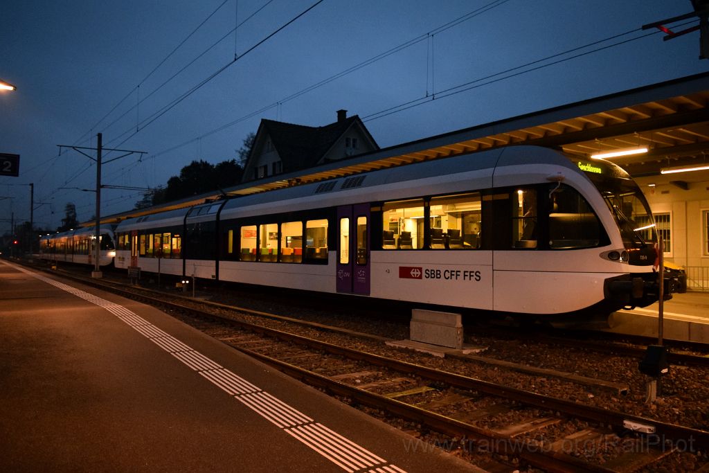 3694-0023-171015.jpg - Thurbo RABe 526.729-9 "Kanton Aargau" + RABe 526.802-4 / Nesslau Neu St-Johann 17.10.2015