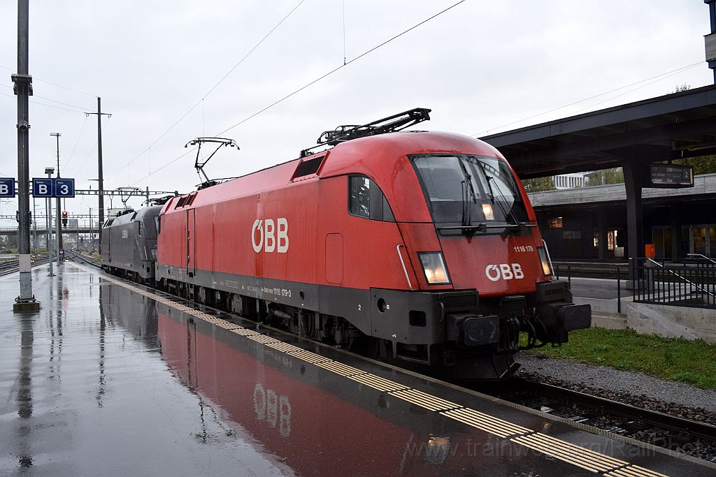 3699-0013-191015.jpg - ÖBB 1116.179 + 1116.182 "Einsatzkommando Cobra" / Buchs SG 19.10.2015