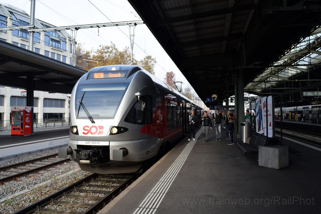 3726-0008-011115.jpg - SOB RABe 526.055-9 "Mürtschenstock" / St.Gallen 1.11.2015