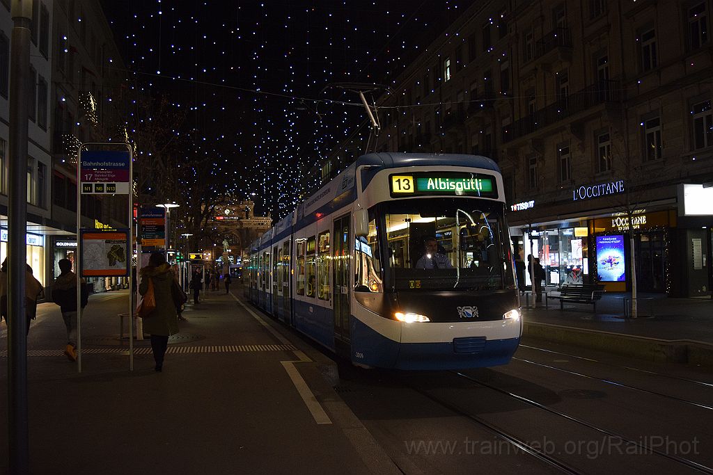 3787-0047-071215.jpg - VBZ Be 5/6 3009 / Bahnhofstrasse 7.12.2015