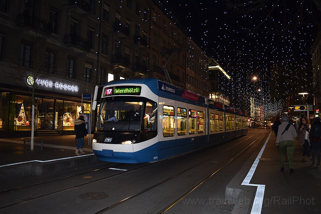 3788-0003-071215.jpg - VBZ Be 5/6 3034 / Bahnhofstrasse 7.12.2015