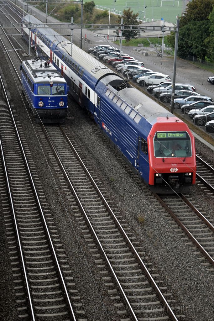 4151-0027-190916.jpg - SBB-CFF Re 450.102-9 "Wangen-Brütisellen" + WRS 1042.041 / Zürich-Mülligen 19.9.2016