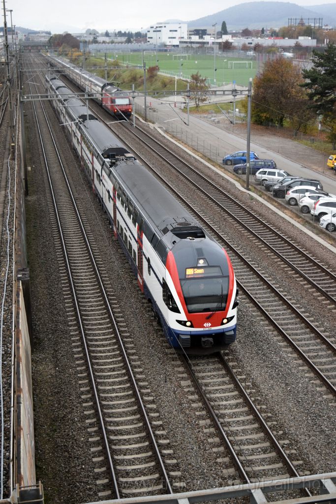 4238-0021-081116.jpg - SBB-CFF Re 460.070-6 + RABe 511.008 / Zürich-Mülligen (Hermetschloobrücke) 8.11.2016