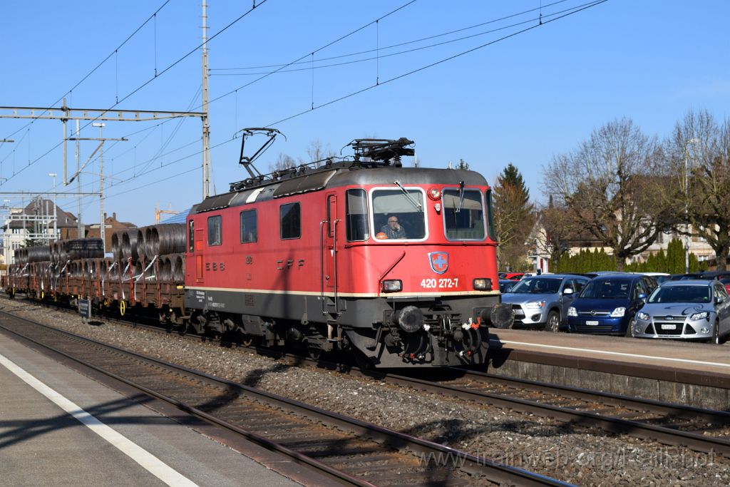 4375-0041-270217.jpg - SBB-CFF Re 4/4'' 11272 "100. Klimaanlage eingebaut im IW Biel" / Herzogenbuchsee 27.2.2017